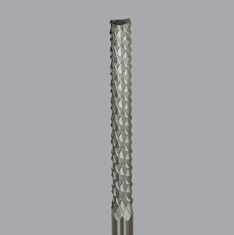 Diamond-Pattern Router Bit: 1/4" Dia, 1/4" Shank Dia, End Mill End