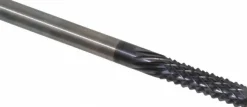 Diamond-Pattern Router Bit: 1/4" Dia, 1" LOC, 1/4" Shank Dia, Drill Point End