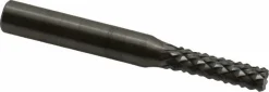Diamond-Pattern Router Bit: 3/16" Dia, 5/8" LOC, 1/4" Shank Dia, Burr End