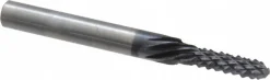 Diamond-Pattern Router Bit: 3/16" Dia, 5/8" LOC, 1/4" Shank Dia, Drill Point End