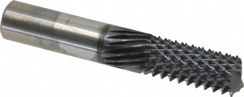 Diamond-Pattern Router Bit: 1/2" Dia, 1-1/8" LOC, 1/2" Shank Dia, End Mill End
