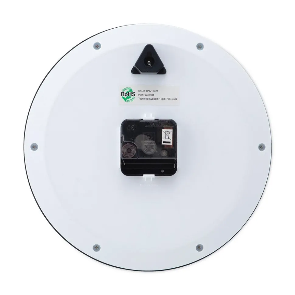 7-3/4" Dia, White Face, Dial Wall Clock