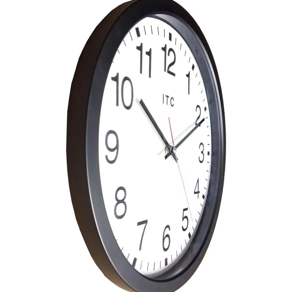 12-1/2" Dia, White Face, Dial Wall Clock