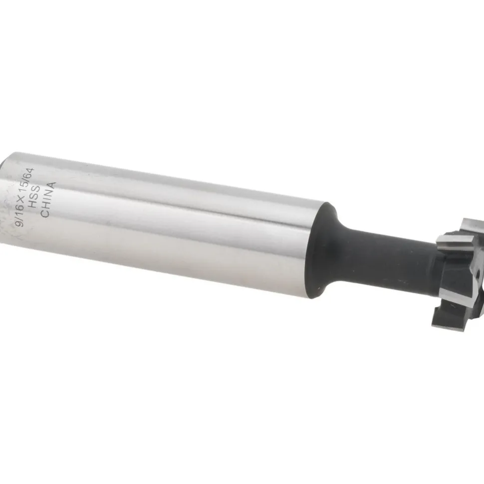9/16" Dia, 15/64" Wide, High Speed Steel T-Slot Cutter