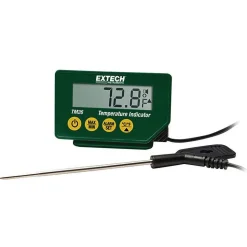 Digital Solar Powered Digital Thermometer: -40 to 392 ° F, Stainless Steel Probe Sensor