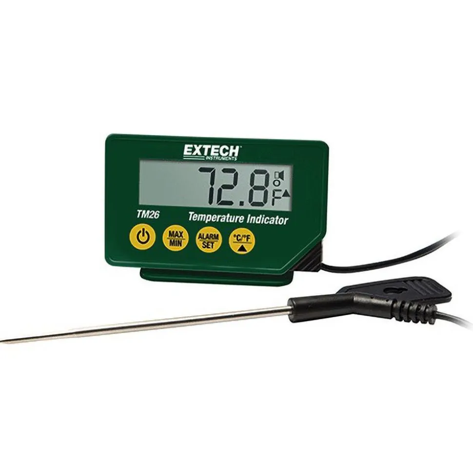 Digital Solar Powered Digital Thermometer: -40 to 392 ° F, Stainless Steel Probe Sensor