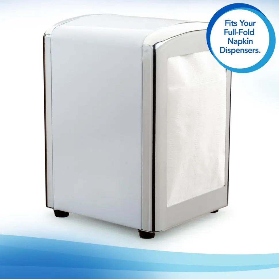 Dinner Paper Napkins, Disposable, White, 1/8 Fold, 1-Ply, 12 x 13