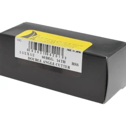 Double Angle Milling Cutter: 60 °, 1-1/2" Cut Dia, 1/2" Cut Width, 5/8" Shank Dia, High Speed Steel
