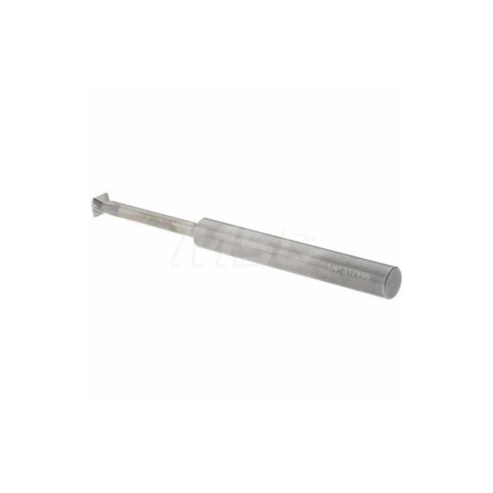 Double Angle Milling Cutter: 90 °, 1/4" Cut Dia, 1/8" Cut Width, 1/4" Shank Dia, Solid Carbide