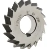 Double Angle Milling Cutter: 90 °, 2-3/4" Cut Dia, 1/2" Cut Width, 1" Arbor Hole, High Speed Steel