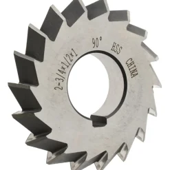 Double Angle Milling Cutter: 90 °, 2-3/4" Cut Dia, 1/2" Cut Width, 1" Arbor Hole, High Speed Steel