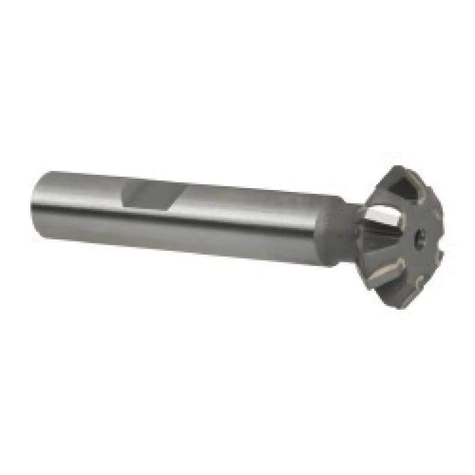 Double Angle Milling Cutter: 90 °, 3/4" Cut Dia, 1/4" Cut Width, 3/8" Shank Dia, Carbide Tipped