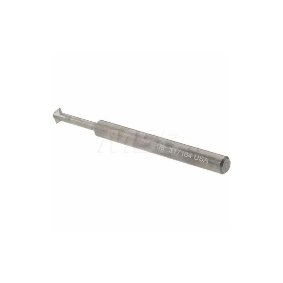 Double Angle Milling Cutter: 90 °, 1/8" Cut Dia, 0.062" Cut Width, 1/8" Shank Dia, Solid Carbide
