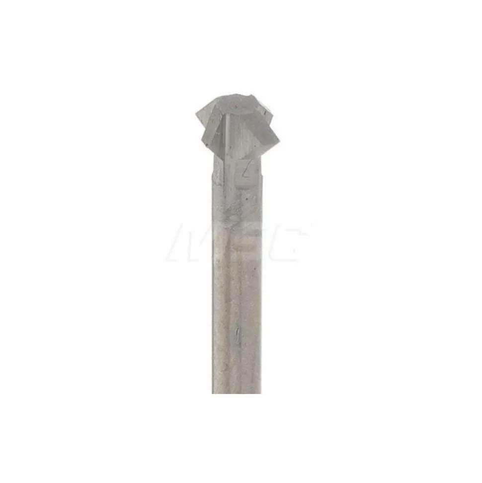 Double Angle Milling Cutter: 90 °, 1/4" Cut Dia, 1/8" Cut Width, 1/4" Shank Dia, Solid Carbide