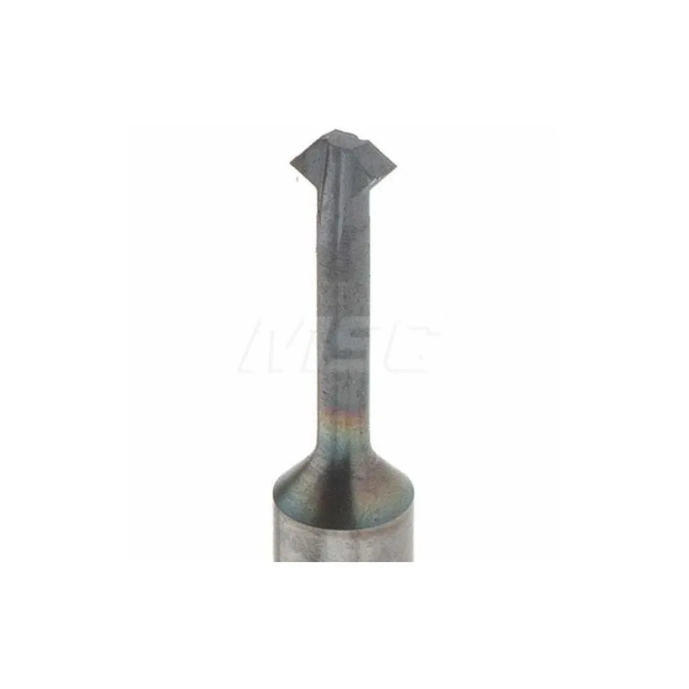 Double Angle Milling Cutter: 90 °, 3/32" Cut Dia, 3/64" Cut Width, 1/8" Shank Dia, Solid Carbide