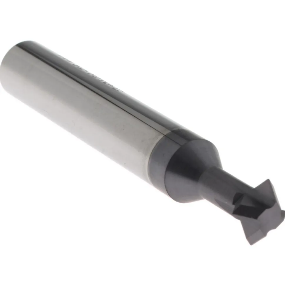Double-Angle Cutters: Connection Type: Shank; Cutter Material: Solid Carbide; Included Angle: 90.00; Cutter Diameter (Decimal Inch): 0.3750