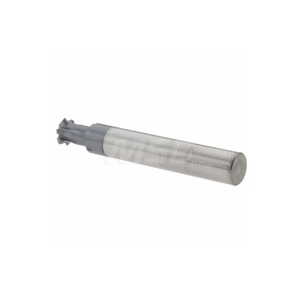 Double Angle Milling Cutter: 90 °, 3/8" Cut Dia, 1/8" Cut Width, 3/8" Shank Dia, Solid Carbide