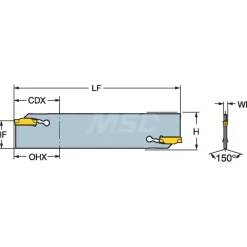 Double End Neutral Indexable Cutoff Blade