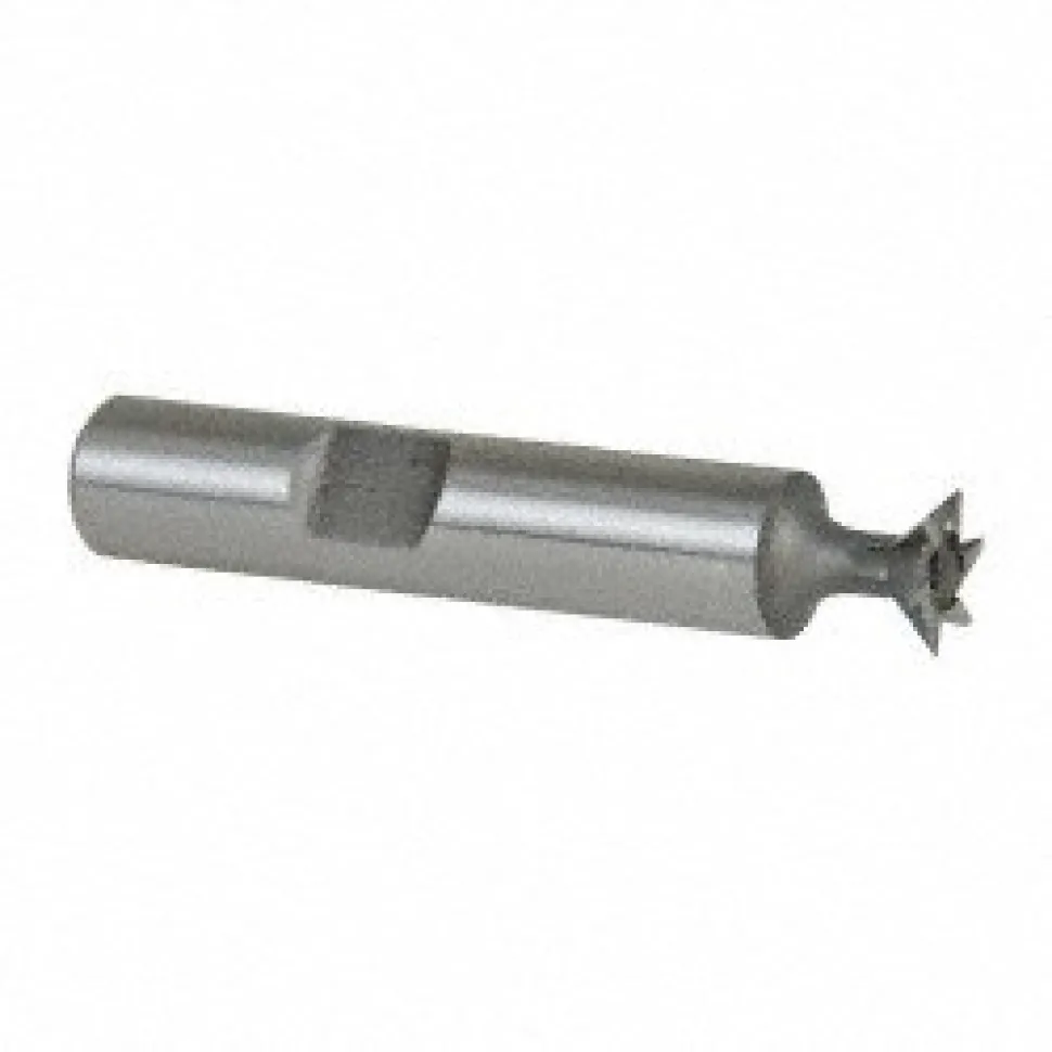 Dovetail Cutter: 45 °, 3/8" Cut Dia, 1/8" Cut Width, High Speed Steel