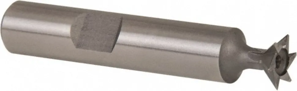 Dovetail Cutter: 45 °, 3/8" Cut Dia, 1/8" Cut Width, High Speed Steel