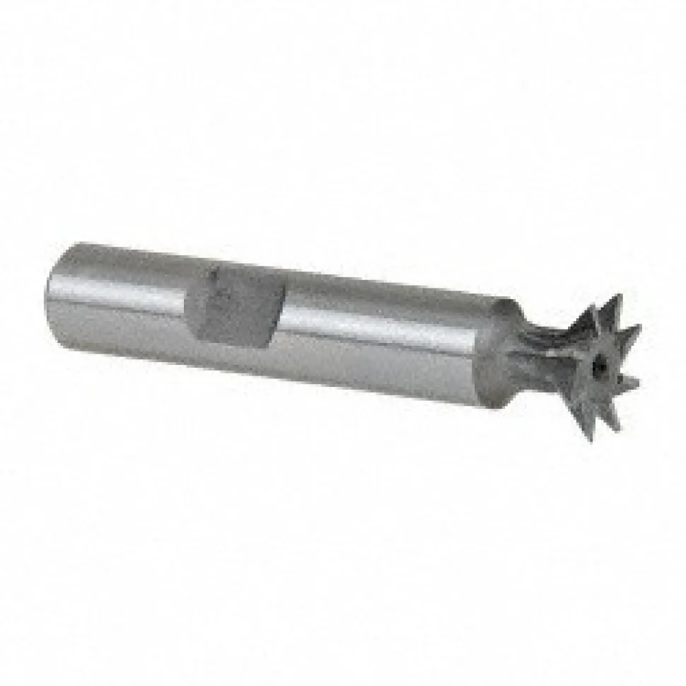 Dovetail Cutter: 45 °, 1/2" Cut Dia, 1/8" Cut Width, High Speed Steel