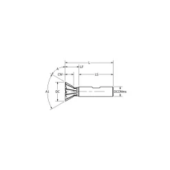 Dovetail Cutter: 45 °, 1/2" Cut Dia, 1/8" Cut Width, Cobalt