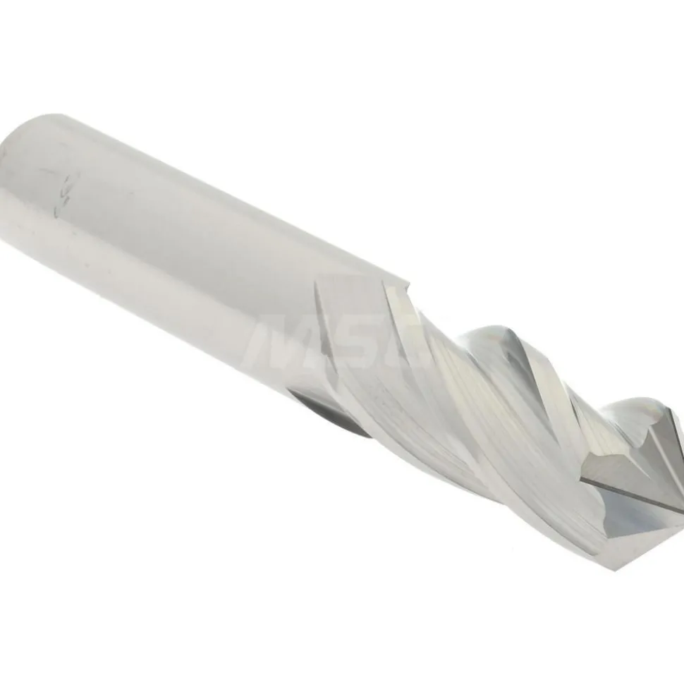 Drill Mill: 3/8" Dia, 1" LOC, 4 Flutes, 90 ° Point, Solid Carbide
