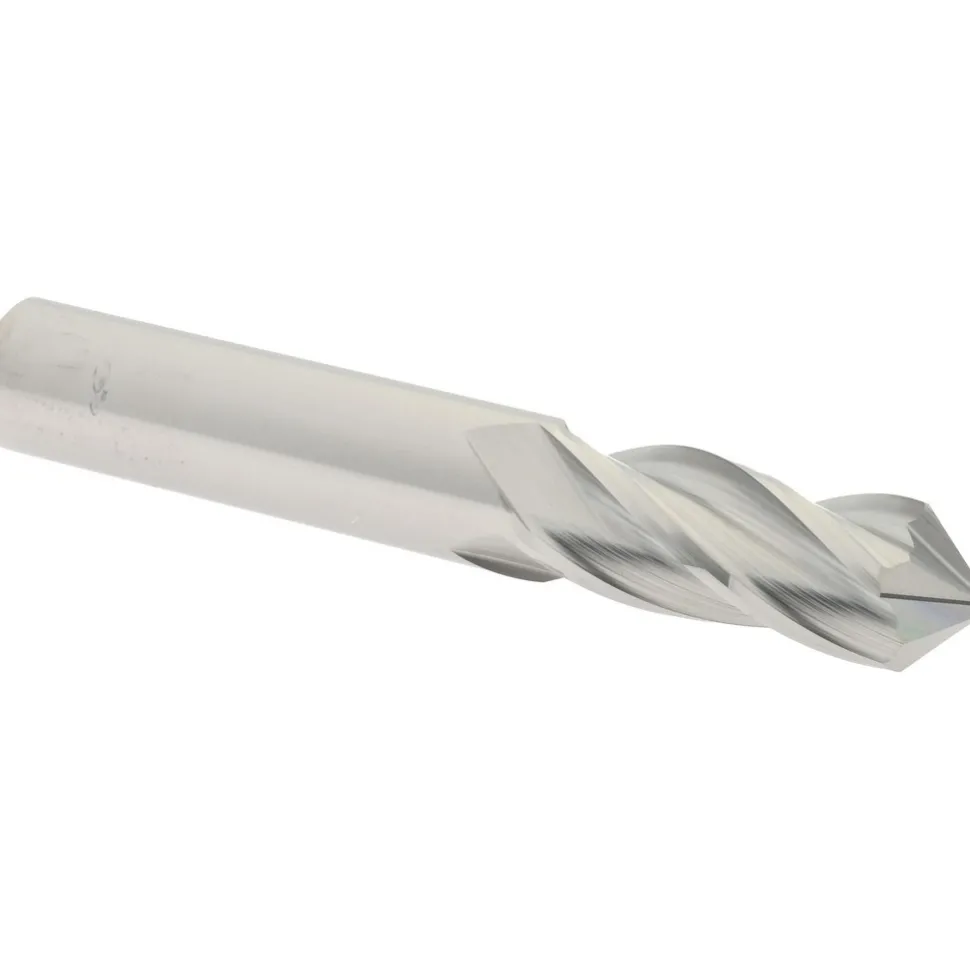 Drill Mill: 3/8" Dia, 1" LOC, 4 Flutes, 90 ° Point, Solid Carbide