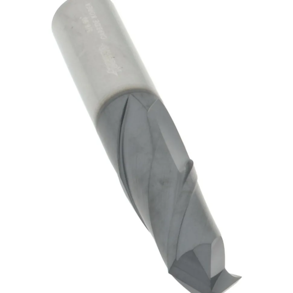 Drill Mill: 3/8" Dia, 1" LOC, 2 Flutes, 90 ° Point, Solid Carbide