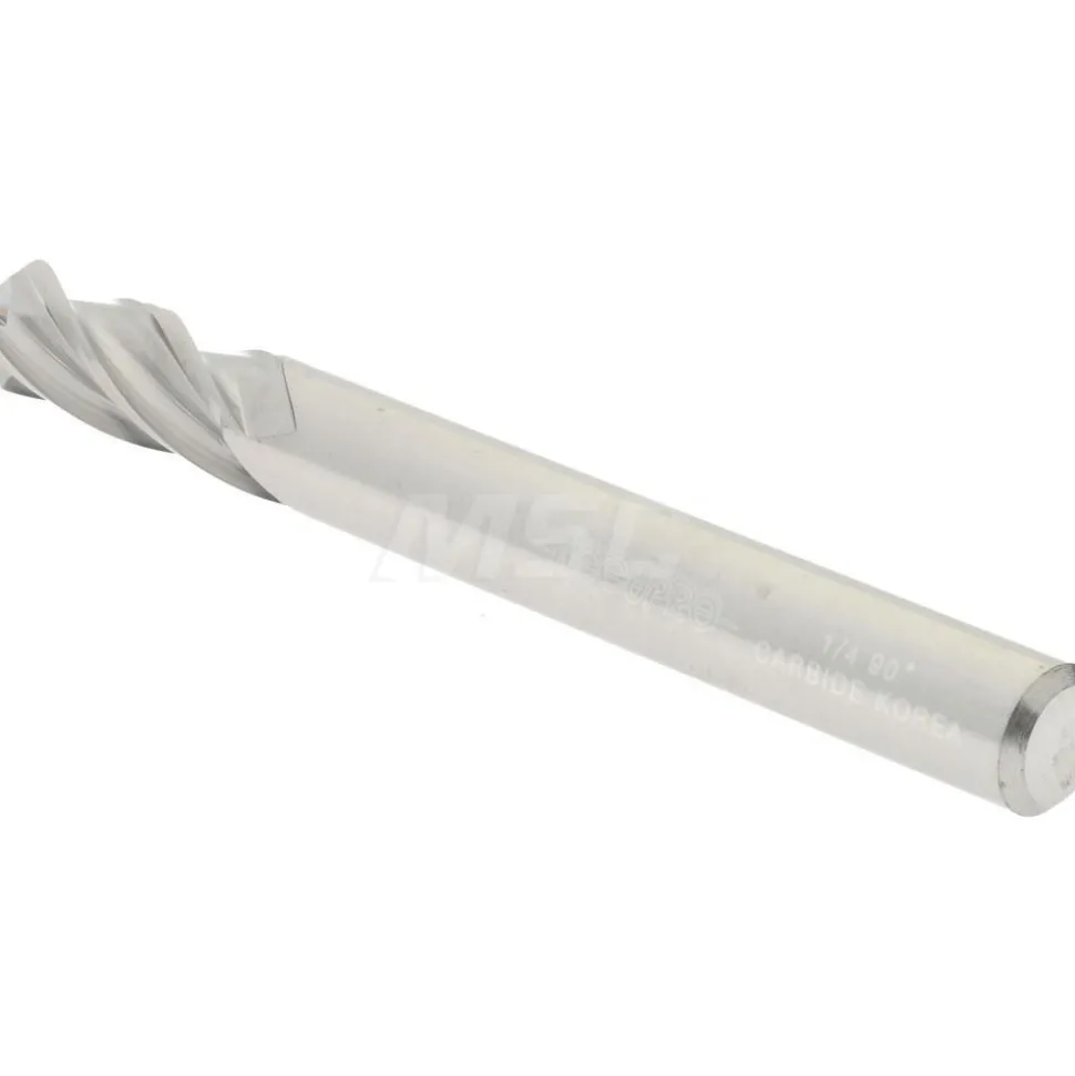 Drill Mill: 1/4" Dia, 3/4" LOC, 4 Flutes, 90 ° Point, Solid Carbide