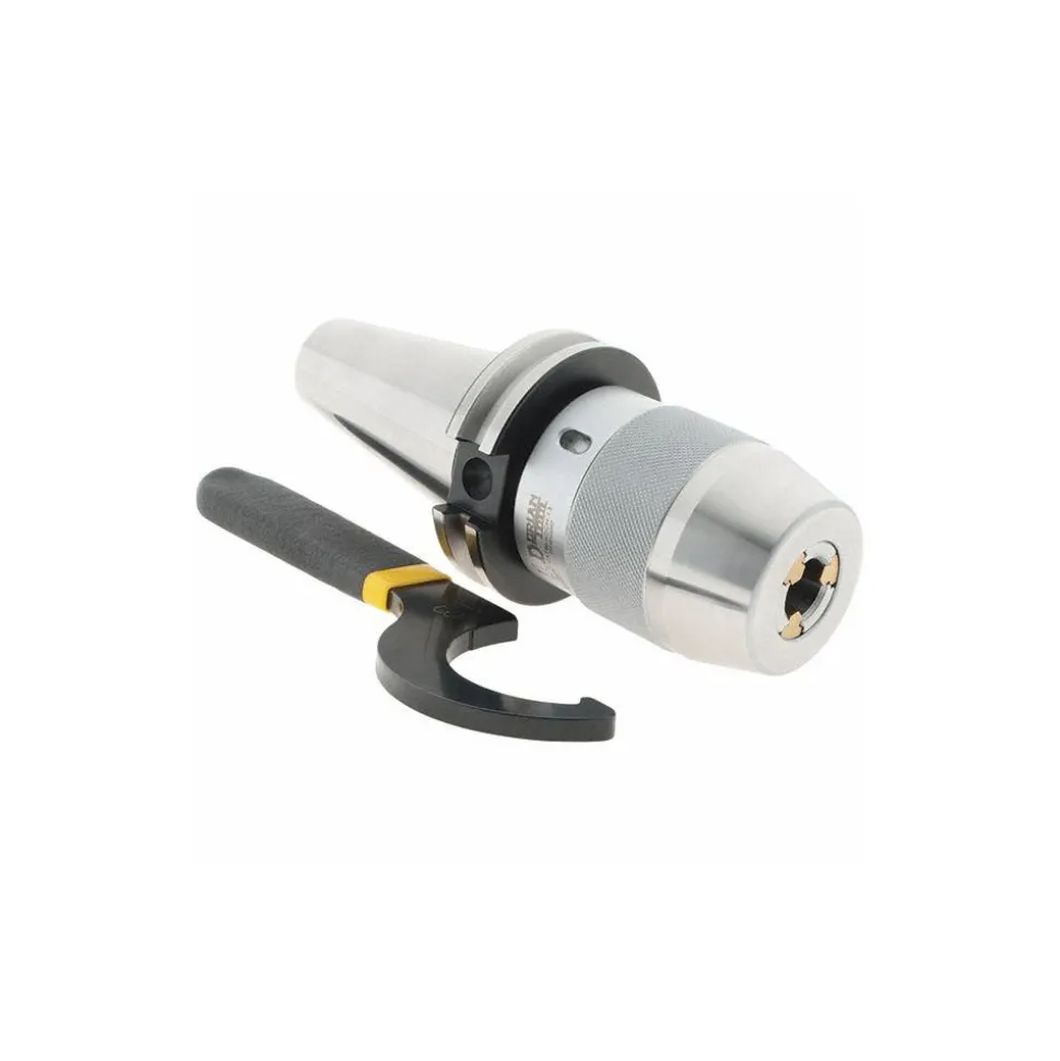 Drill Chuck: 1/2" Capacity, Integral Shank Mount, CAT40