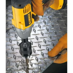 Drill Chuck: 1/16 to 3/8" Capacity, Integral Shank Mount, 1/4 in