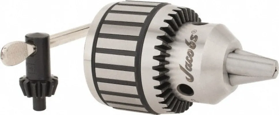Drill Chuck: 1/8 to 3/4" Capacity, Tapered Mount, JT4