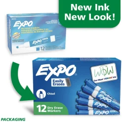 Dry Erase Markers & Accessories: Color: Blue; Tip Type: Chisel; Marker Cap: Capped