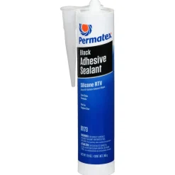 Elastic Sealant: 11 oz Cartridge, Black, RTV Silicone