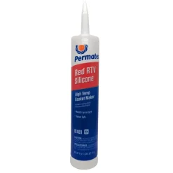 Elastic Sealant: 11 oz Cartridge, Red, RTV Silicone