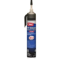 Elastic Sealant: 8 oz Tube, Clear, RTV Silicone