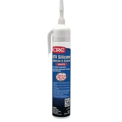 Elastic Sealant: 8 oz Tube, White, RTV Silicone