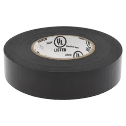 Electrical Tape: 3/4" Wide, 60' Long, 7 mil Thick, Black