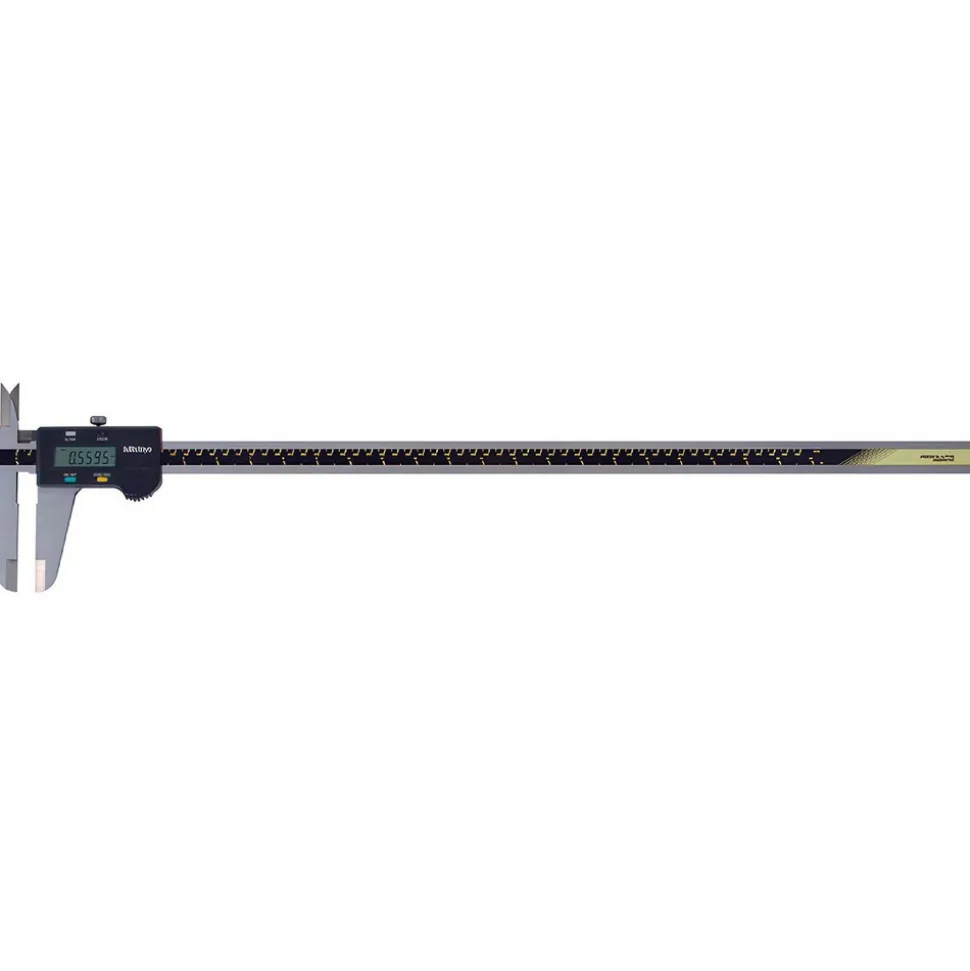 Electronic Caliper: 600.00 mm, 24", 0.01 mm, 0.0005" Resolution, +/-0.05 mm, +/-0.0020" Accuracy, Calibrated, Data Output, Stainless Steel