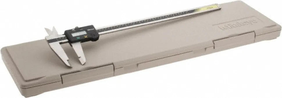 Electronic Caliper: 450.00 mm, 18", 0.01 mm, 0.0005" Resolution, +/-0.05 mm, +/-0.0020" Accuracy, Data Output, Stainless Steel