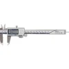 Electronic Caliper: 150.00 mm, 6", 0.01 mm, 0.0005" Resolution, +/-0.02 mm, +/-0.0010" Accuracy, Stainless Steel
