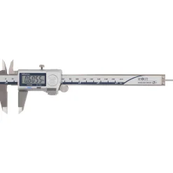 Electronic Caliper: 150.00 mm, 6", 0.01 mm, 0.0005" Resolution, +/-0.02 mm, +/-0.0010" Accuracy, Stainless Steel