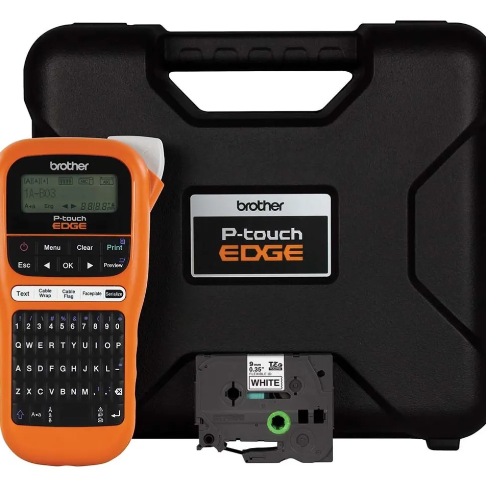Electronic Label Makers: Power Source: (6) AAA Batteries, 9V DC 1.6A AC Adapter Auto Ranging Power Supply