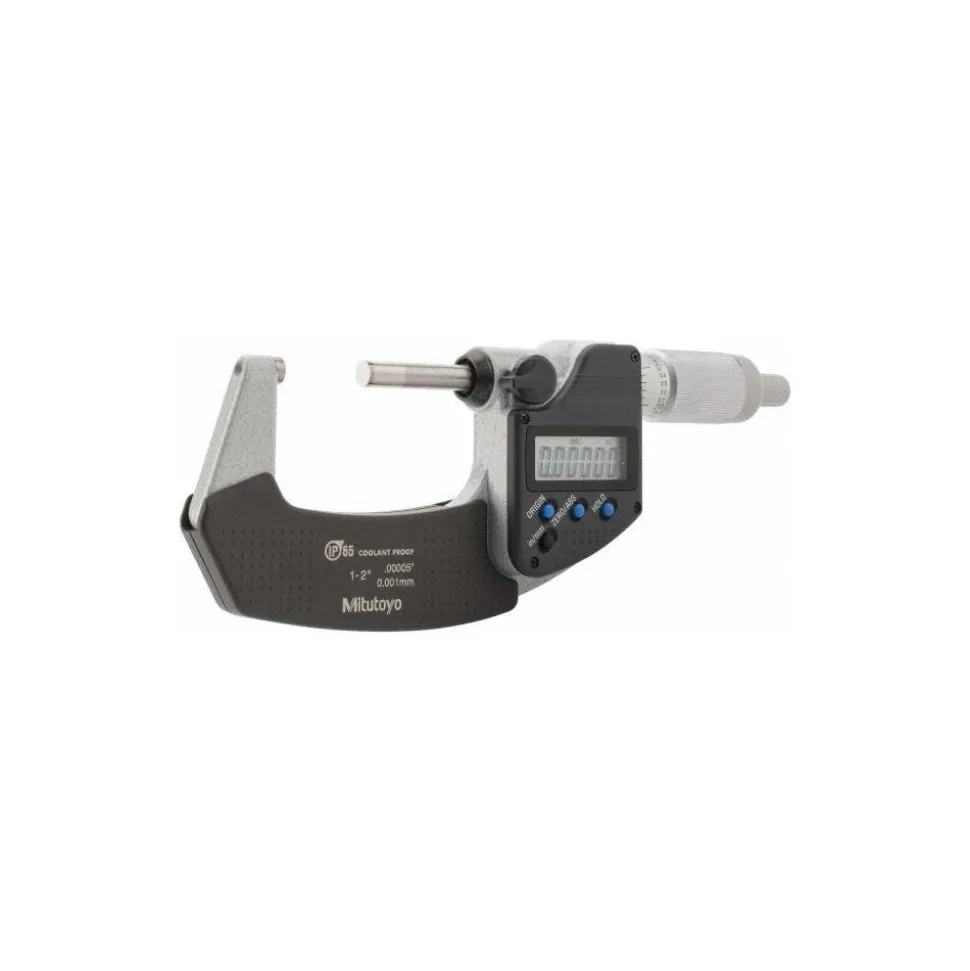 Electronic Outside Micrometer: 25.40 mm to 2", Solid Carbide Face, IP65