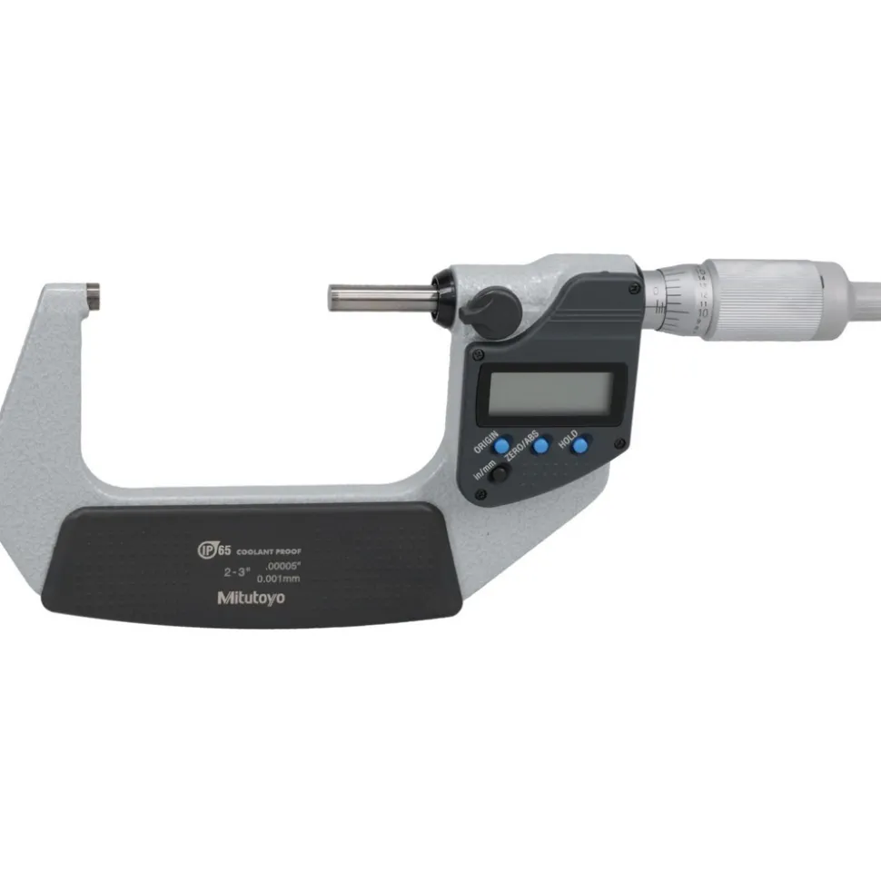 Electronic Outside Micrometer: 50.80 mm to 3", Solid Carbide Face, IP65