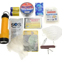 Emergency Prep Kits: Kit Type: Earthquake Survival; Container Type: Bag; Container Material: Nylon