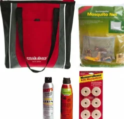 Emergency Prep Kits: Kit Type: Zika Prevention; Container Type: Bag; Container Material: Nylon