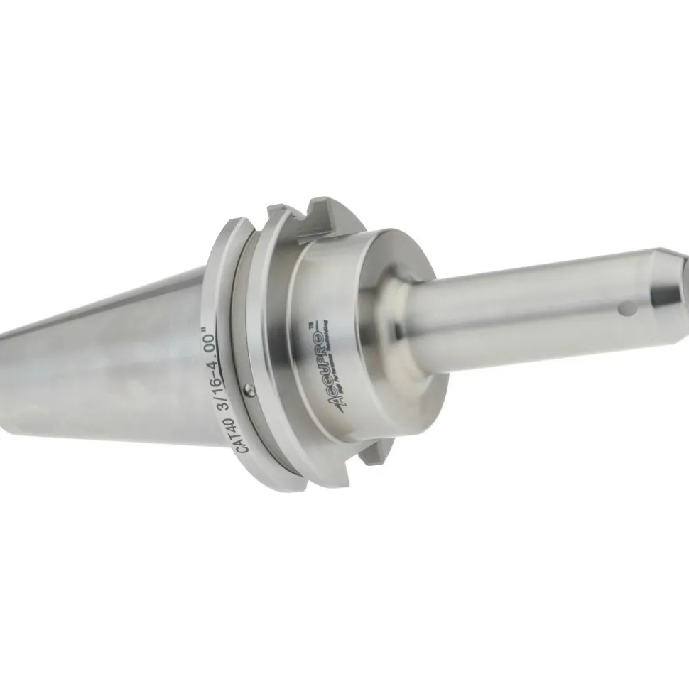 End Mill Holder: CAT40 Taper, Taper Shank, 3/16" Hole Dia