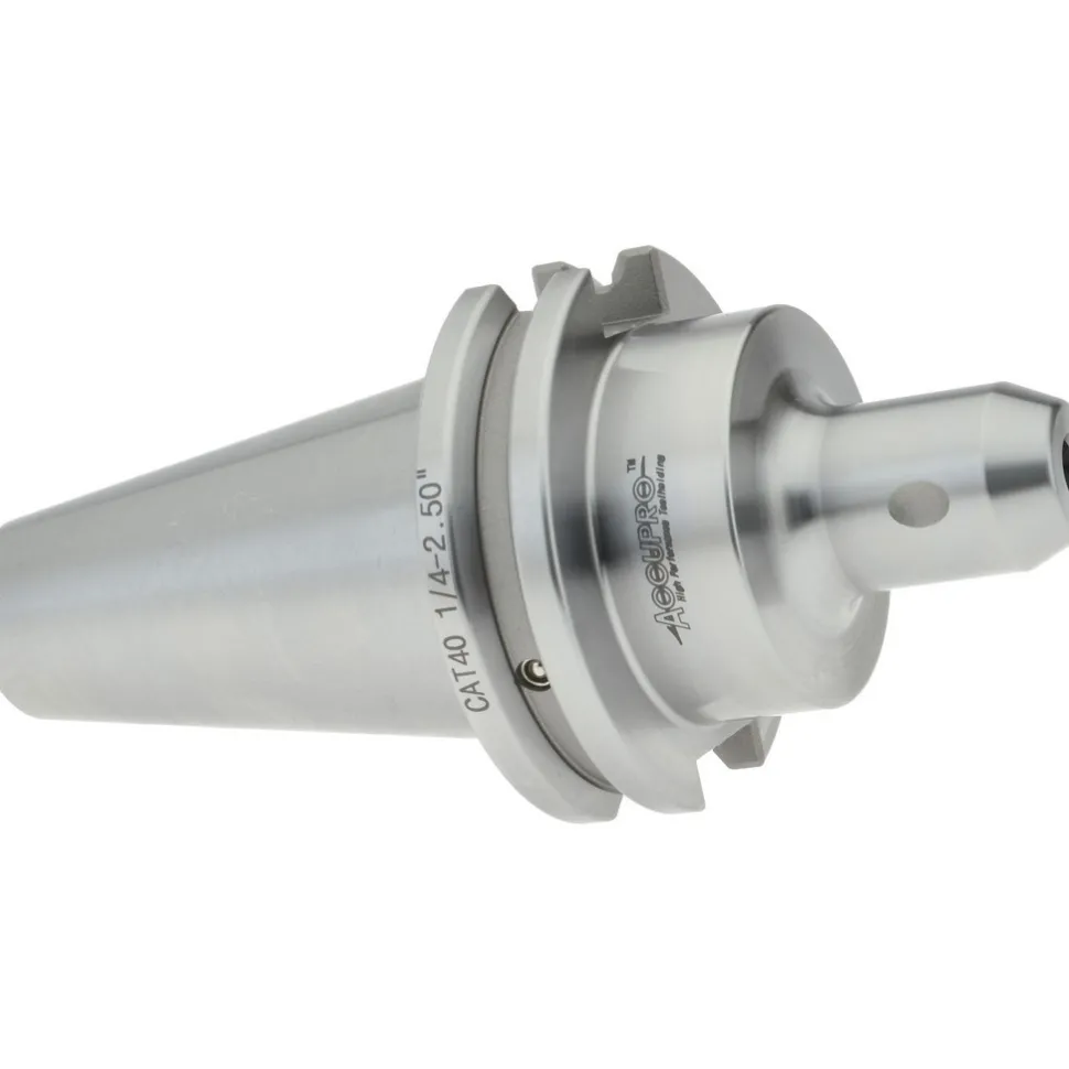 End Mill Holder: CAT40 Taper, Taper Shank, 1/4" Hole Dia